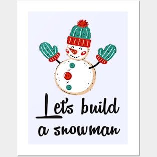 Cute snow man quotes Posters and Art